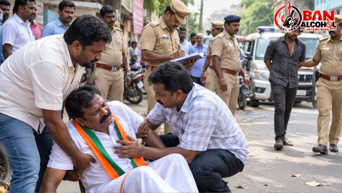 மதுபோதையில் கத்திக்குத்து - பாஜக பிரமுகர் காயம்