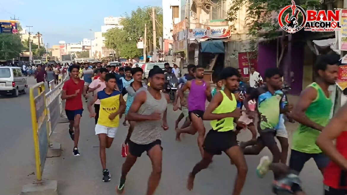 கோவில்பட்டியில் போதை விழிப்புணர்வு மினி மாரத்தான்